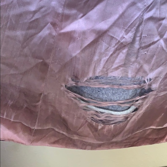 Gorgeous vintage gray coat with rabbit fur trim - Picture 6 of 8